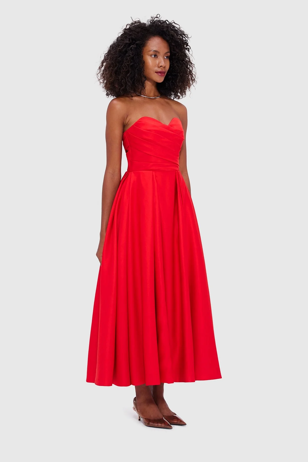 Leo Lin Jessica Bustier Gown - Red - Image 2