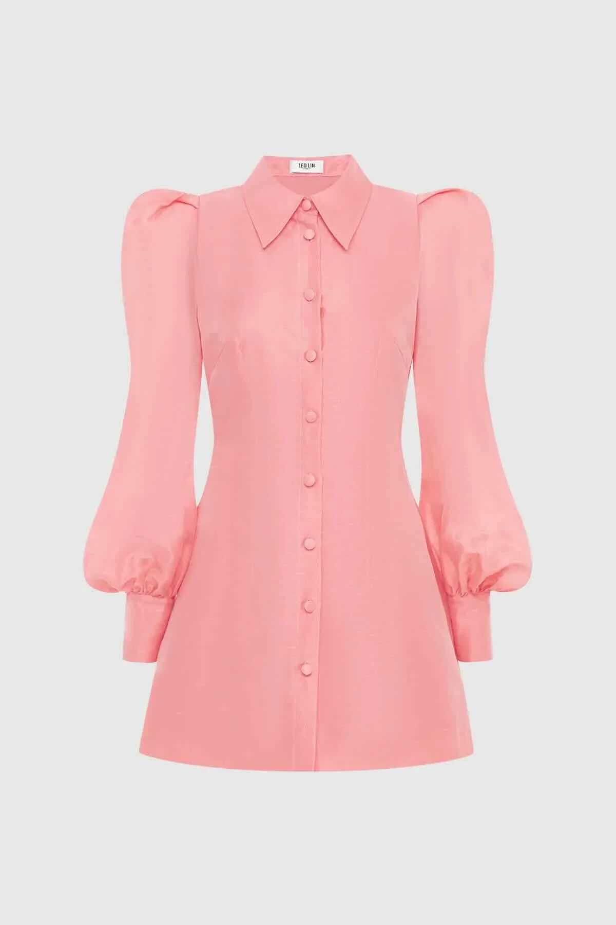 Leo Lin Lana Structured Shoulder Mini Dress - Strawberry Pink - Image 7