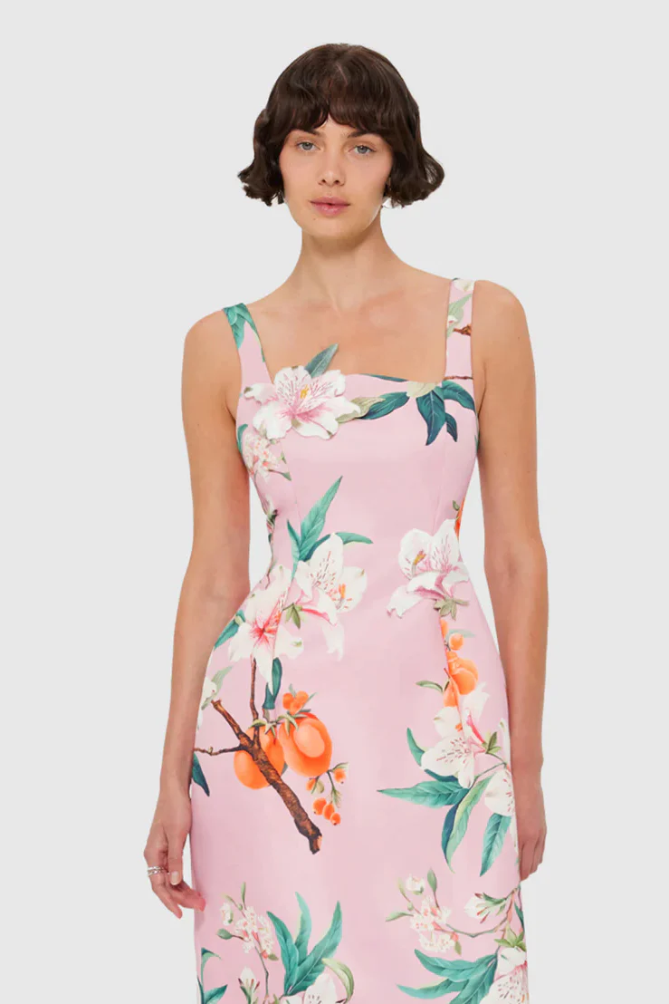 Leo Lin Larissa Midi Dress - Lavish Print in Pink - Image 2