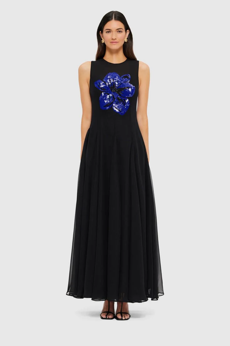Leo Lin Linnea Embellished Maxi Dress - Ebony