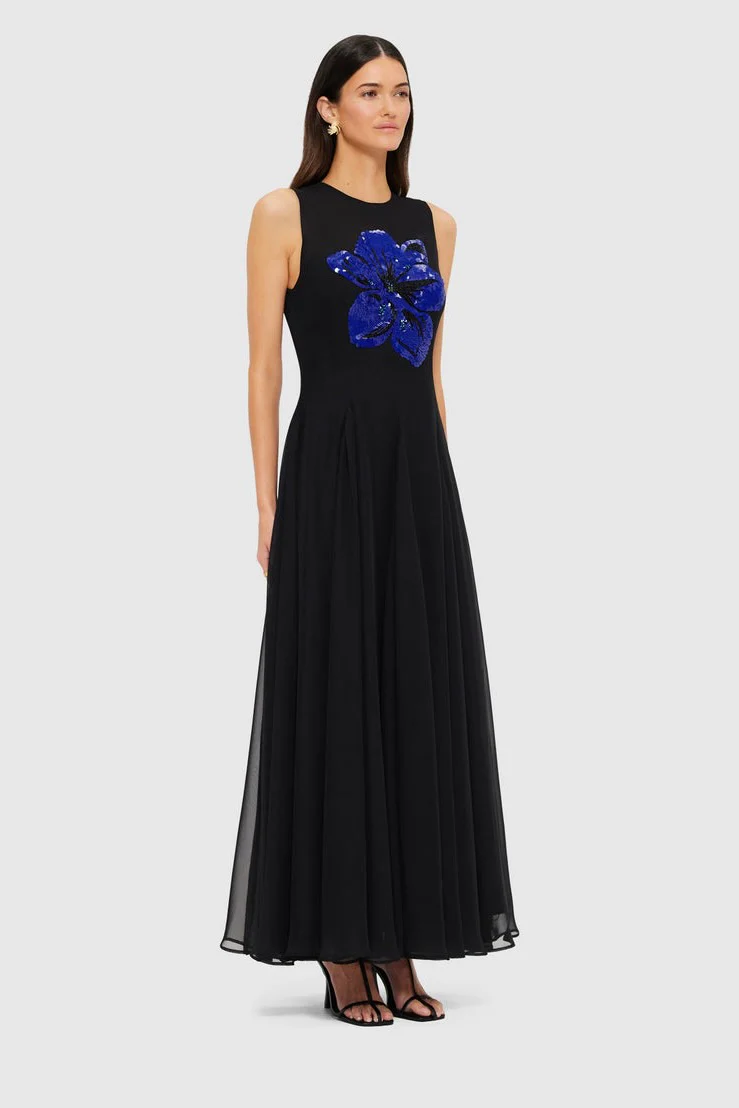 Leo Lin Linnea Embellished Maxi Dress - Ebony - Image 2