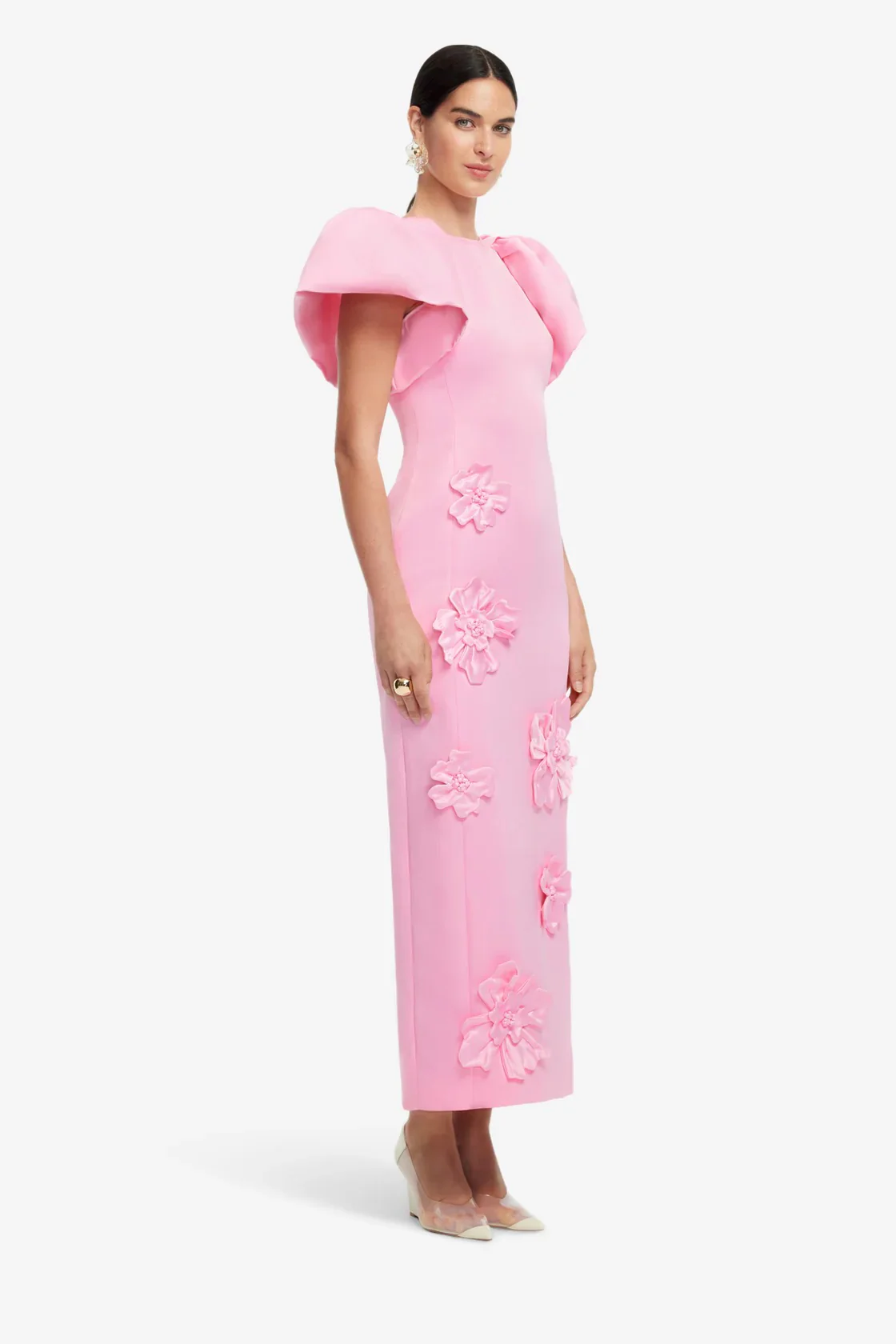 Leo Lin Lucinda Appliqué Maxi Dress - Baby Pink - Image 3
