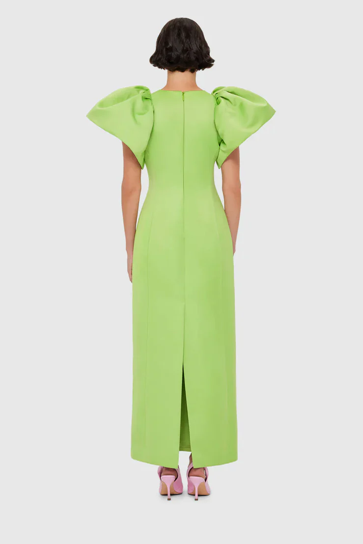 Leo Lin Lucinda Embellished Maxi Dress - Lily Print in Parakeet - Image 4