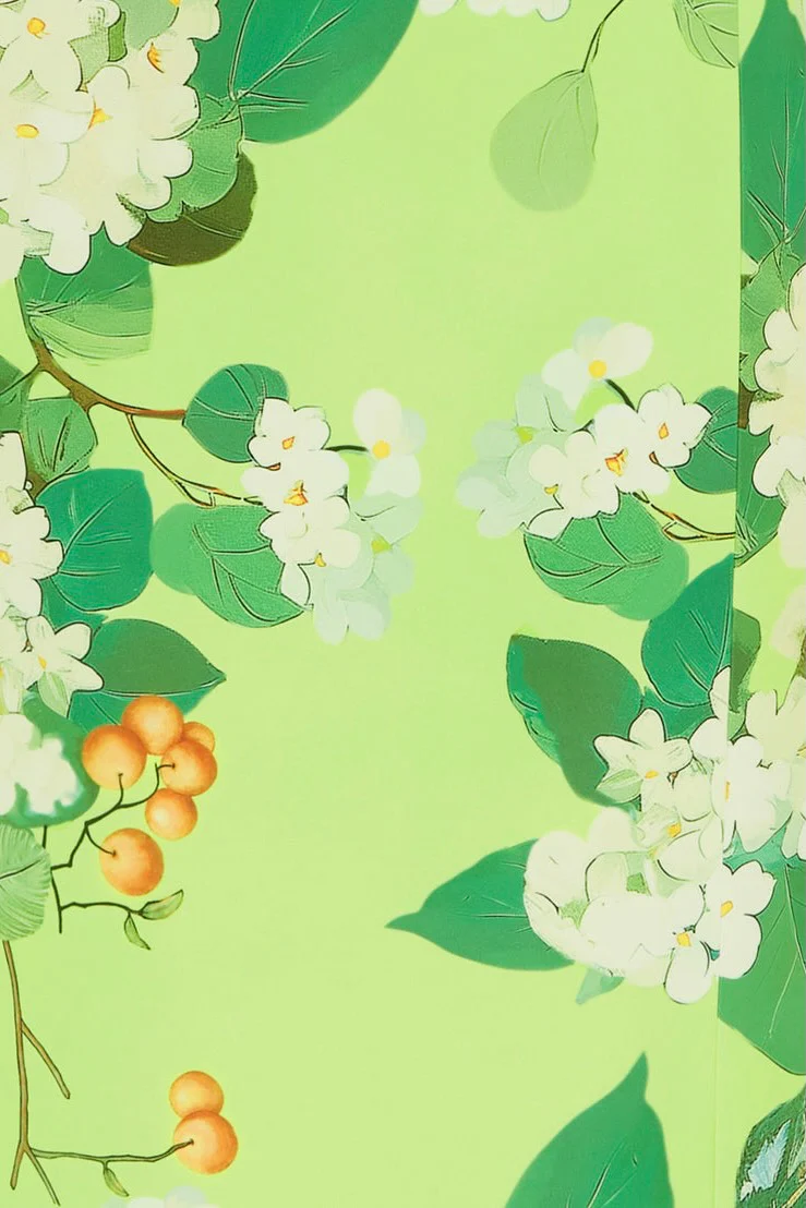 Leo Lin Lucinda Printed Maxi Dress - Hydrangea in Lime - Image 5