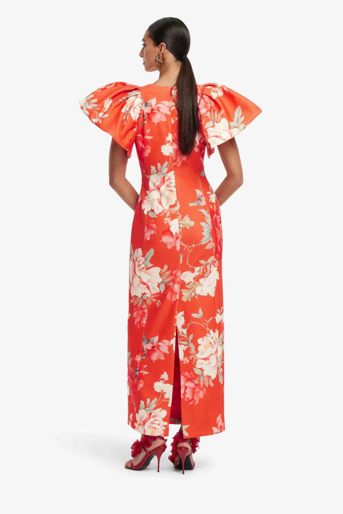 Leo Lin Lucinda Printed Maxi Dress - Saffron Peony Print - Image 5