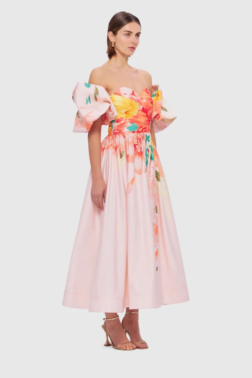 Leo Lin Maevis Midi Dress - Euphoria Print - Image 3