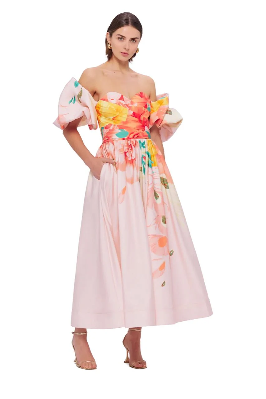 Leo Lin Maevis Midi Dress - Euphoria Print - Image 5