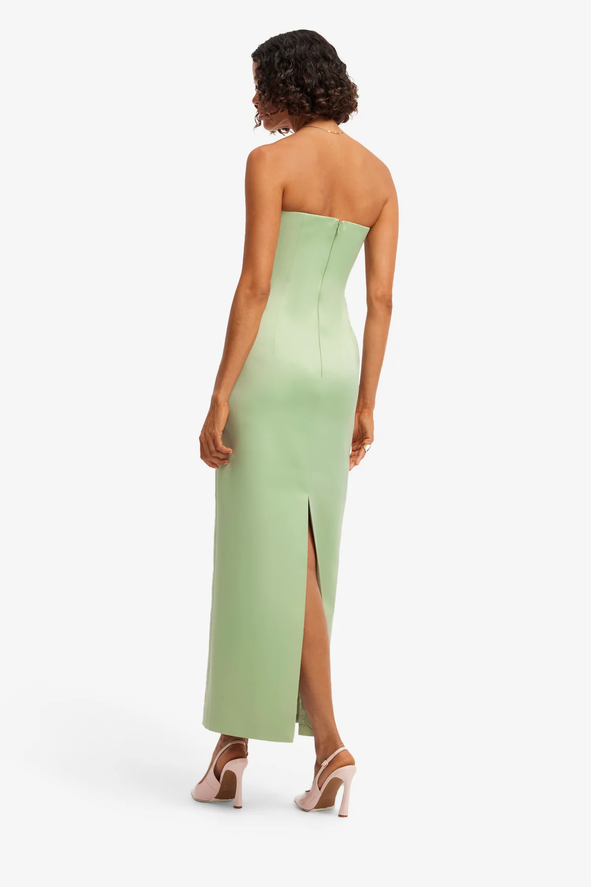 Leo Lin Marilyn Cutout Bustier Maxi Dress - Tulip Print in Green - Image 5