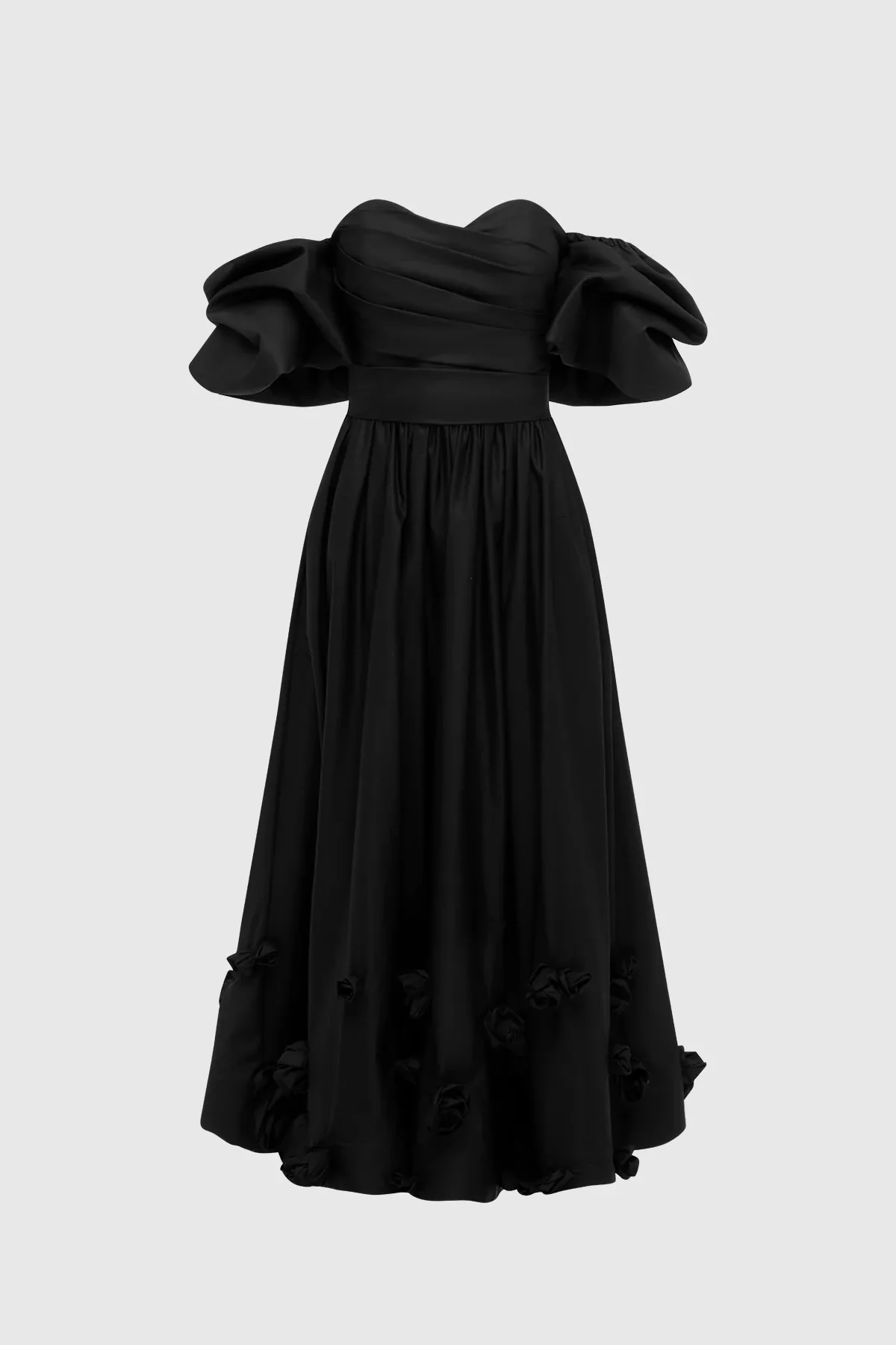 Leo Lin Miranda Rose Midi Dress - Ebony - Image 4