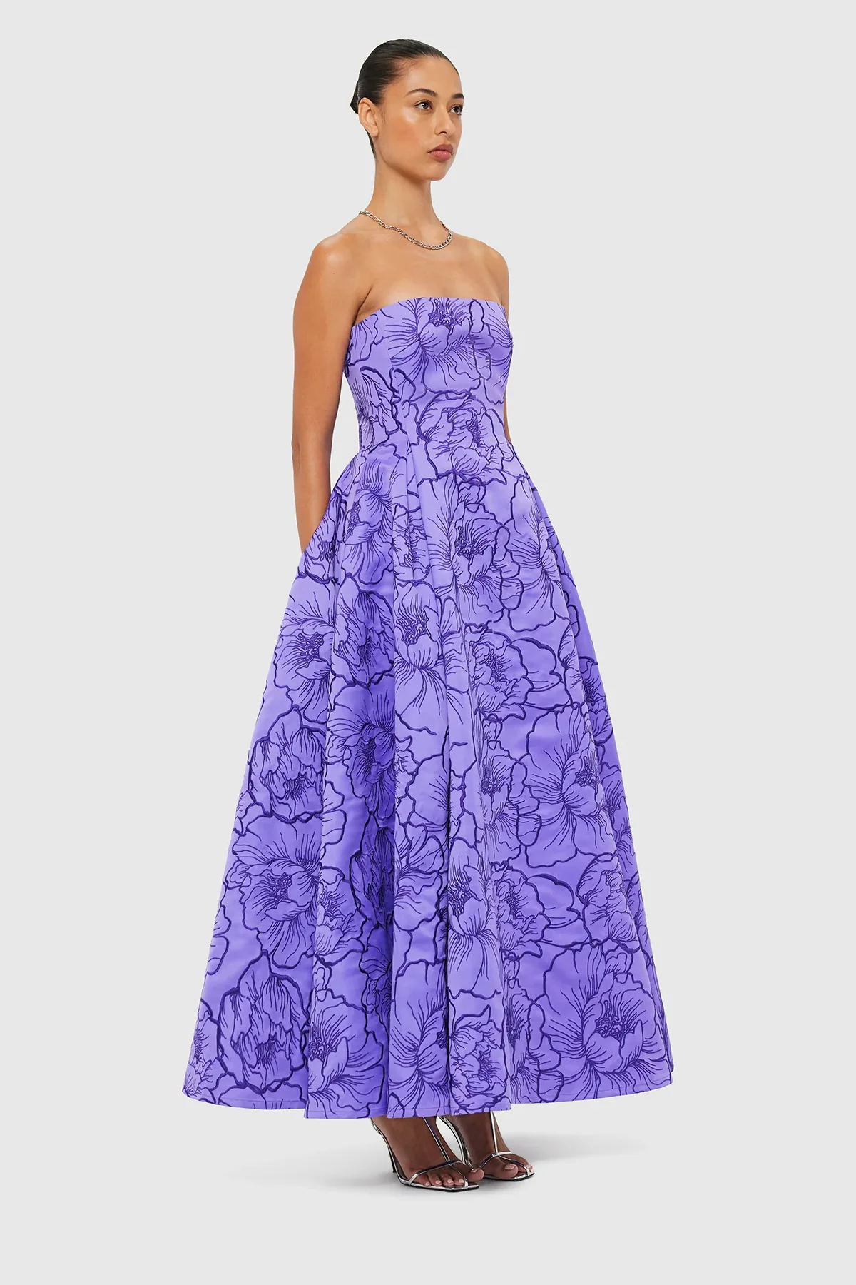 Leo Lin Nora Bustier Maxi Dress - Lavender - Image 3