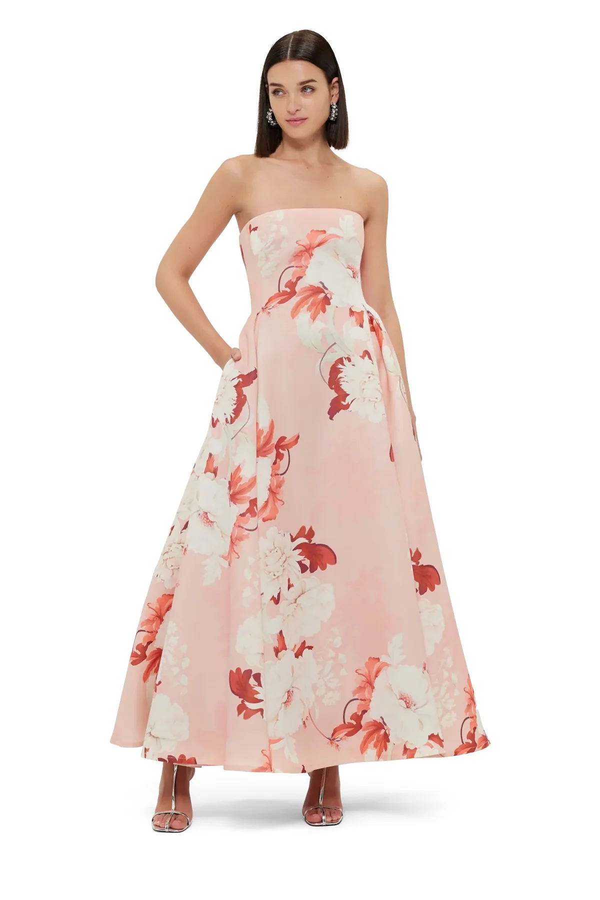 Leo Lin Nora Bustier Maxi Dress - Peony Print - Image 3
