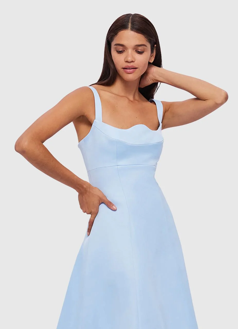 Leo Lin Odette Midi Dress - Sky Blue - Image 3