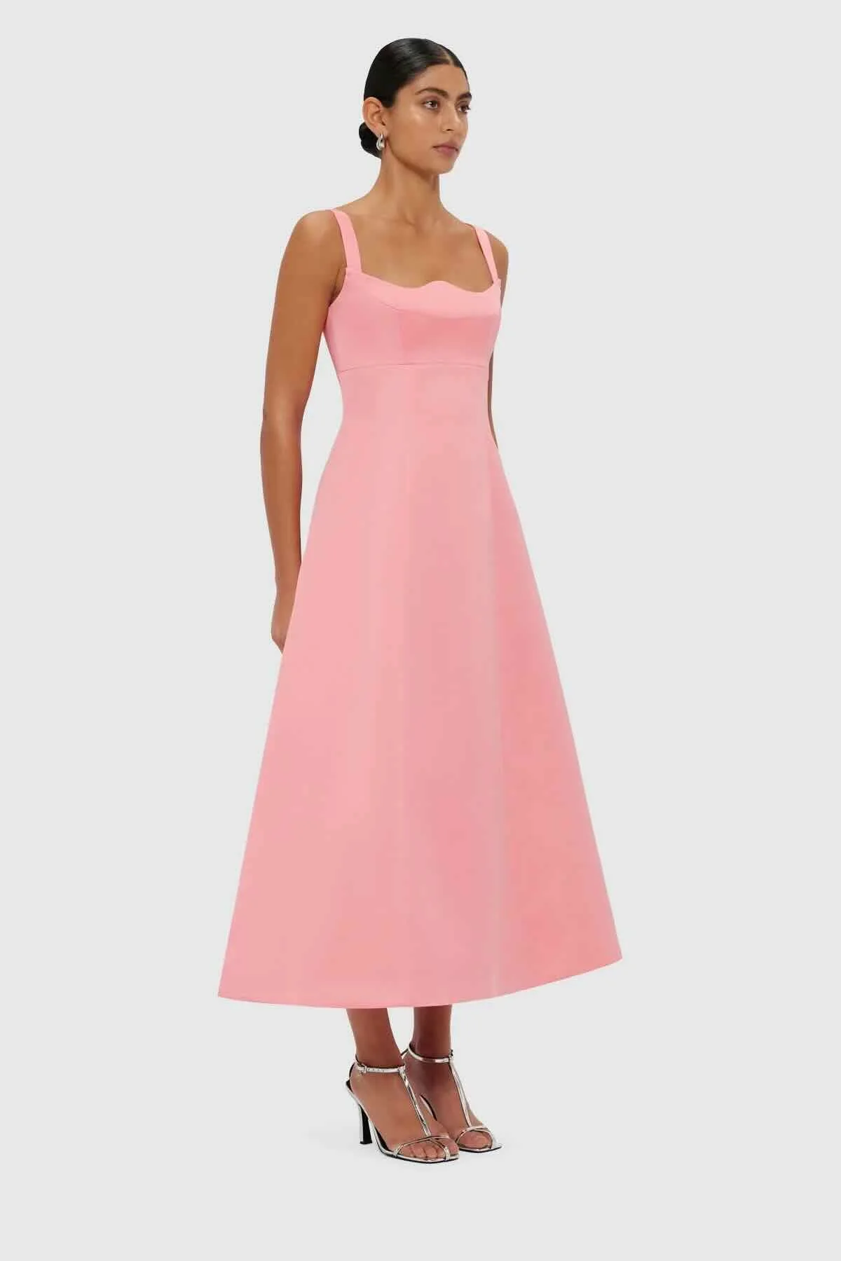 Leo Lin Odette Midi Dress - Strawberry Pink - Image 3