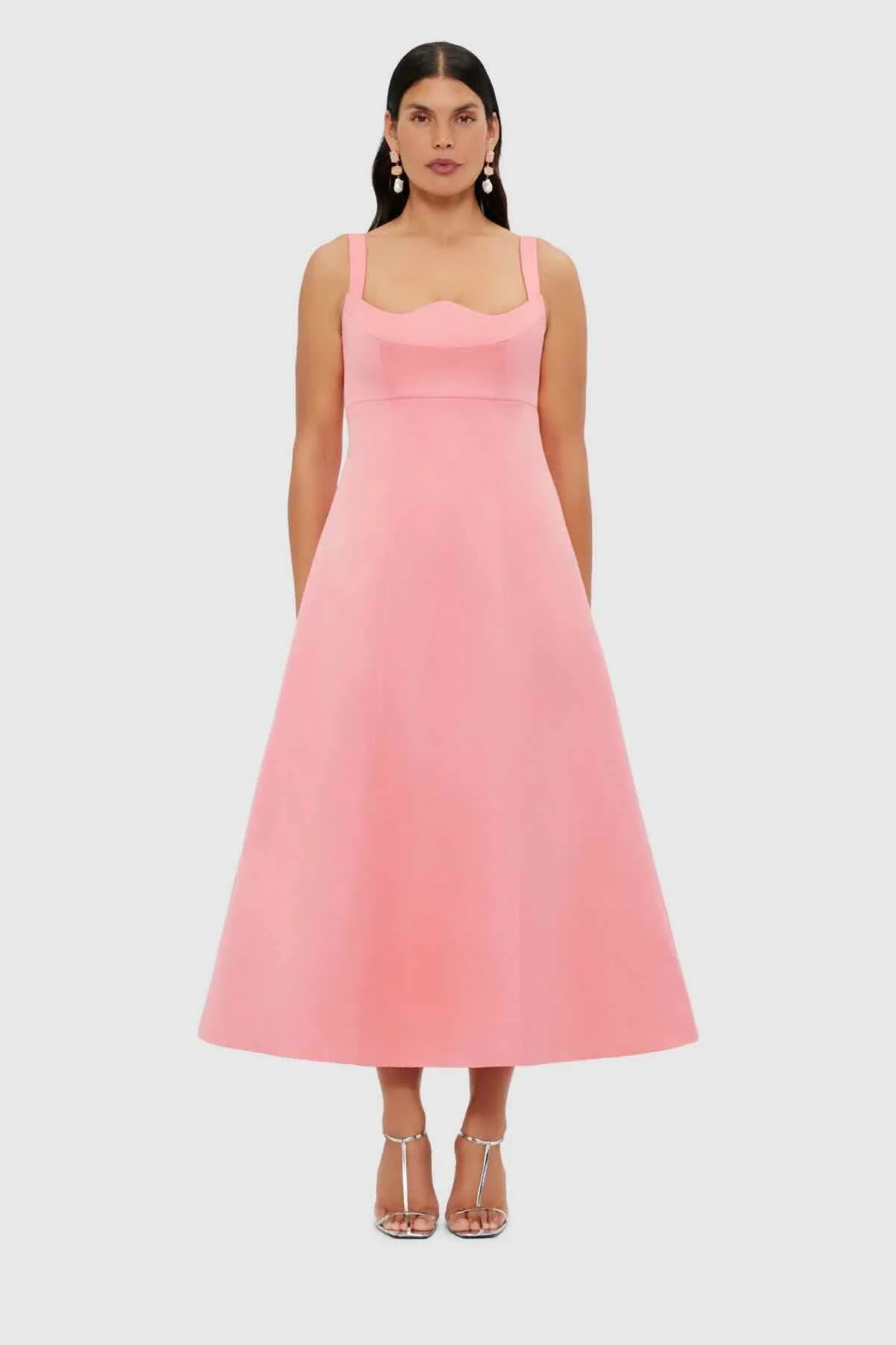 Leo Lin Odette Midi Dress - Strawberry Pink - Image 9