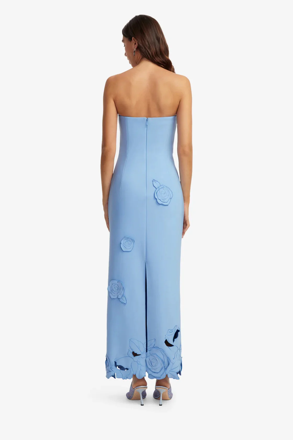 Leo Lin Rayna Appliqué Bustier Maxi Dress - Pastel Blue - Image 4