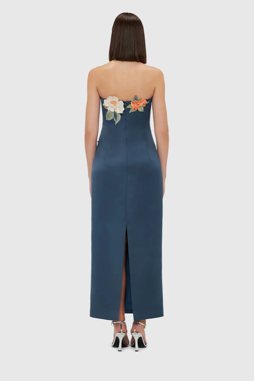 Leo Lin Rayna Appliqué Floral Bustier Maxi Dress - Pear Blossom - Image 4