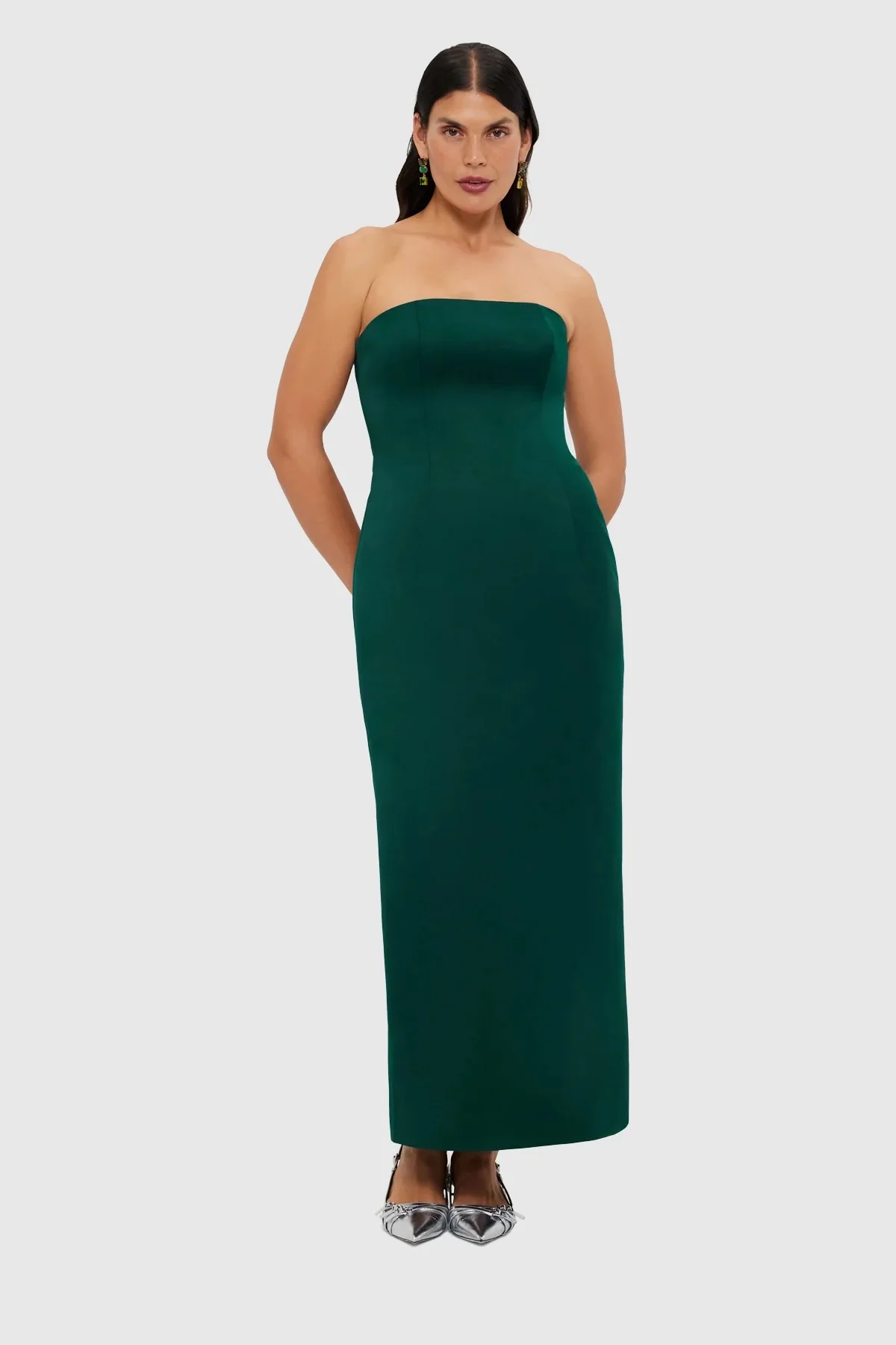 Leo Lin Rayna Bustier Maxi Dress - Emerald - Image 2