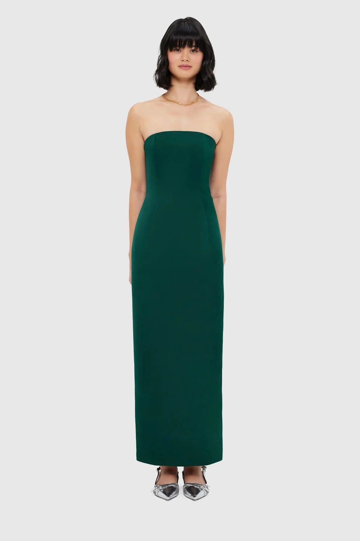 Leo Lin Rayna Bustier Maxi Dress - Emerald - Image 4