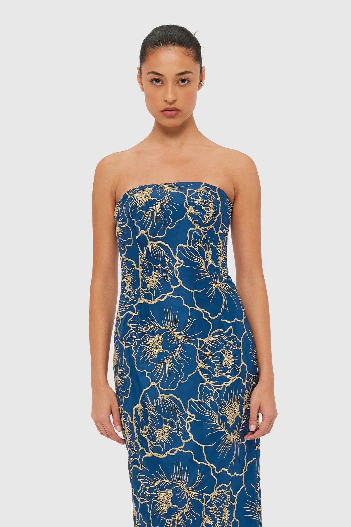 Leo Lin Rayna Bustier Maxi Dress - Marine Blue - Image 4