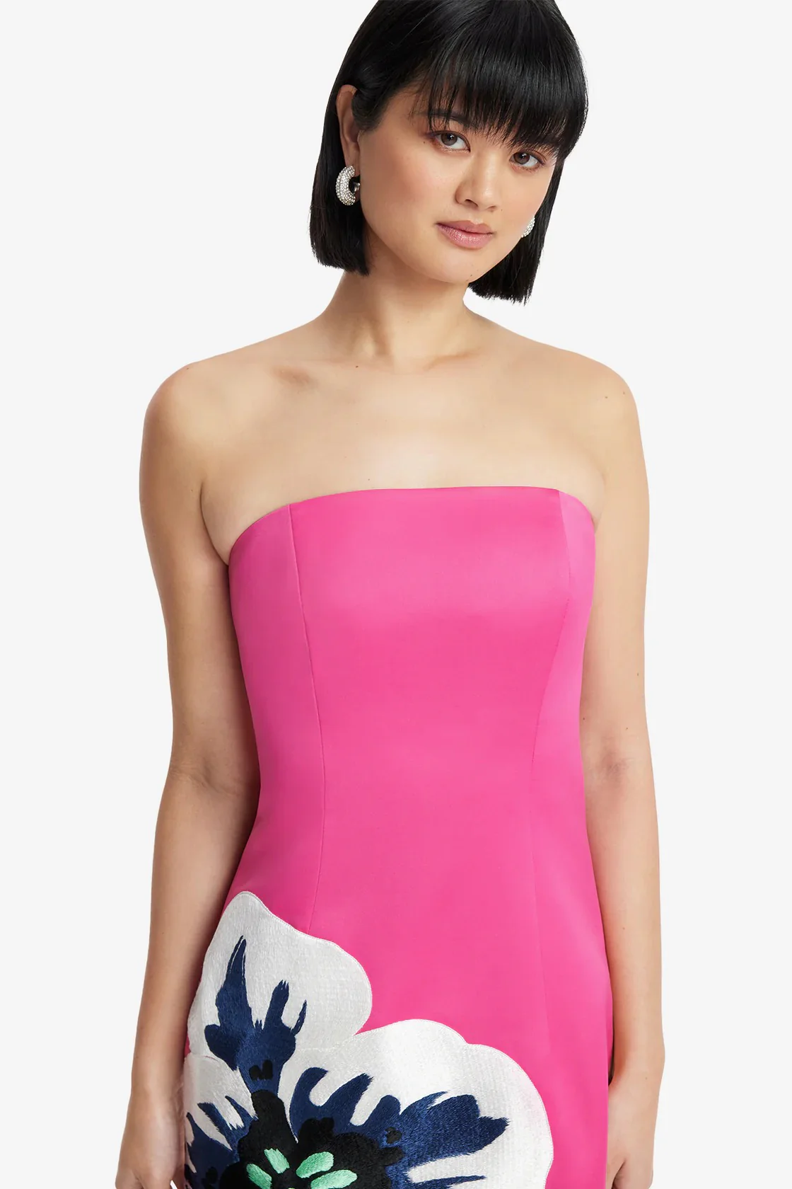 Leo Lin Rayna Bustier Maxi Dress - Orchid Print - Image 3