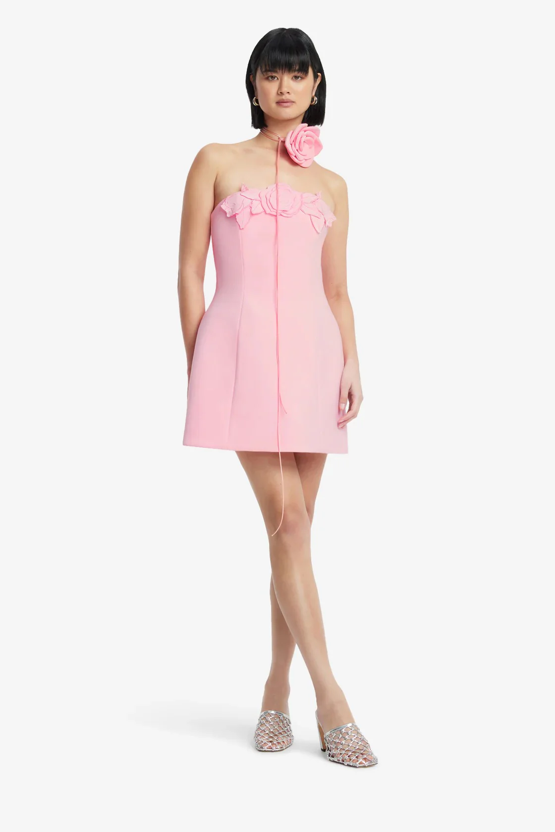 Leo Lin Roselle Applique Bustier Mini Dress - Blush Pink - Image 2