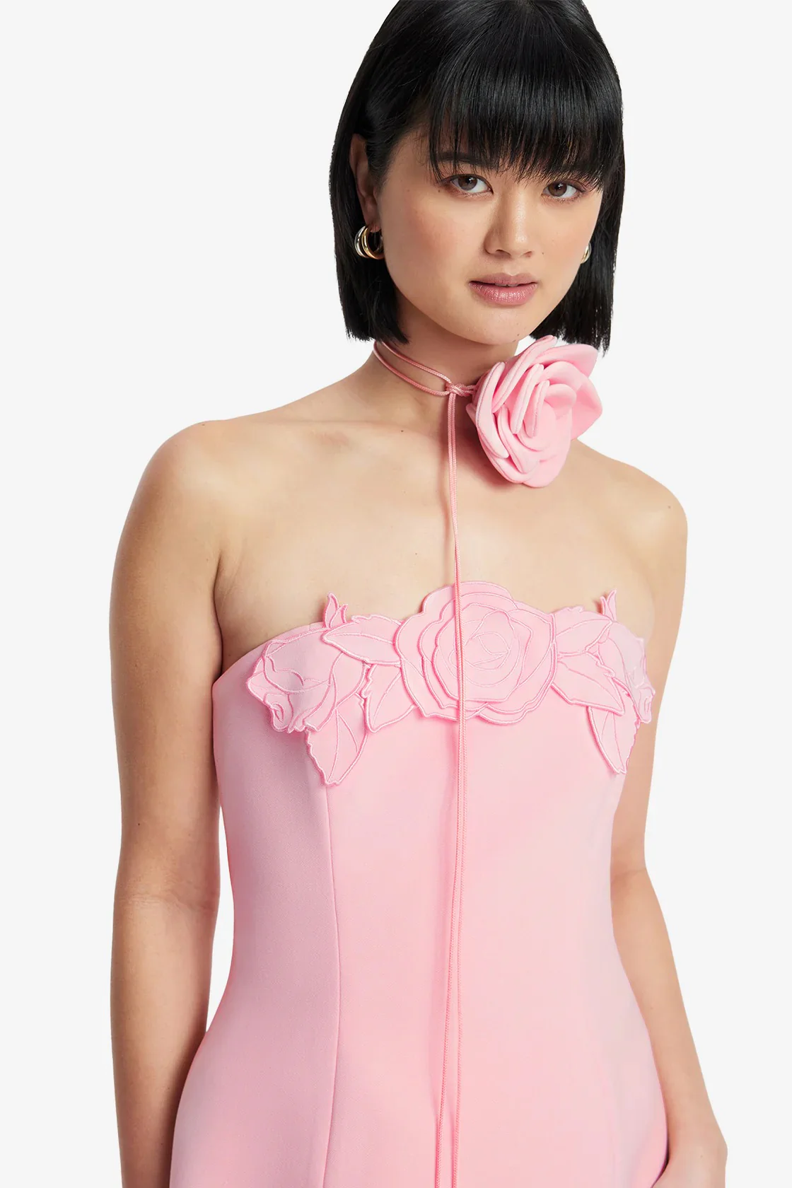 Leo Lin Roselle Applique Bustier Mini Dress - Blush Pink - Image 5