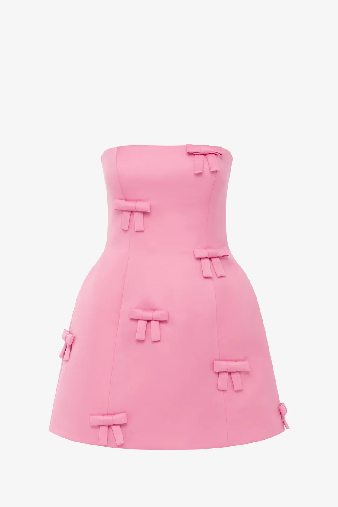 Leo Lin Roselle Bow Mini Dress - Fuchsia - Image 5