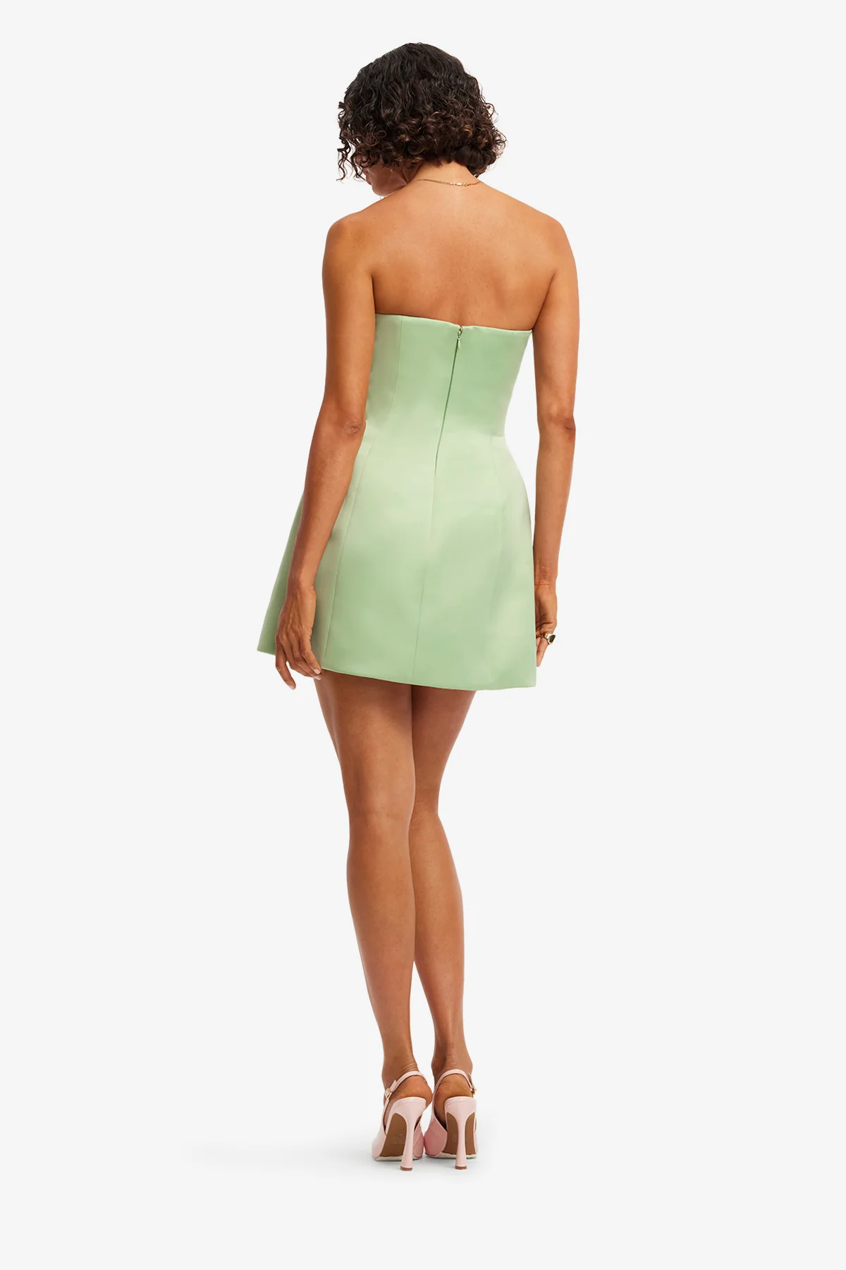 Leo Lin Roselle Cutout Buster Mini Dress - Tulip Print in Green - Image 5