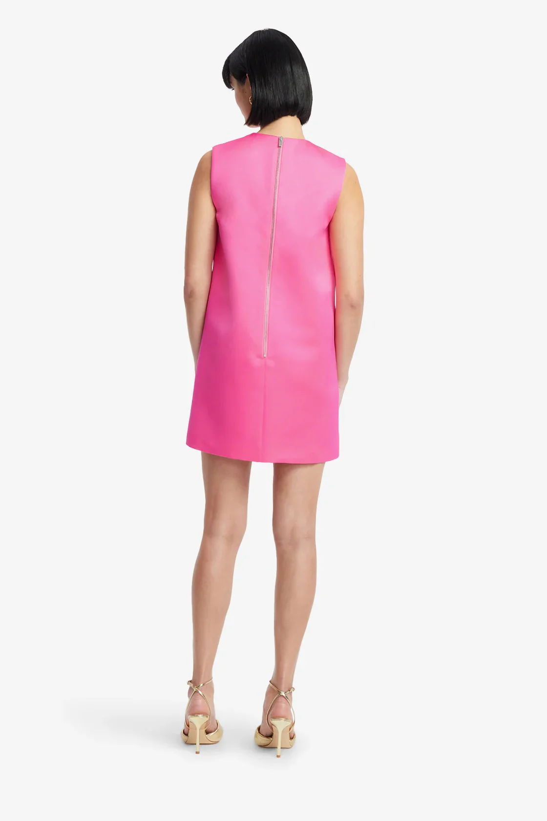 Leo Lin Yvonne Appliqué Floral Mini Dress - Peony Print in Fuchsia - Image 5