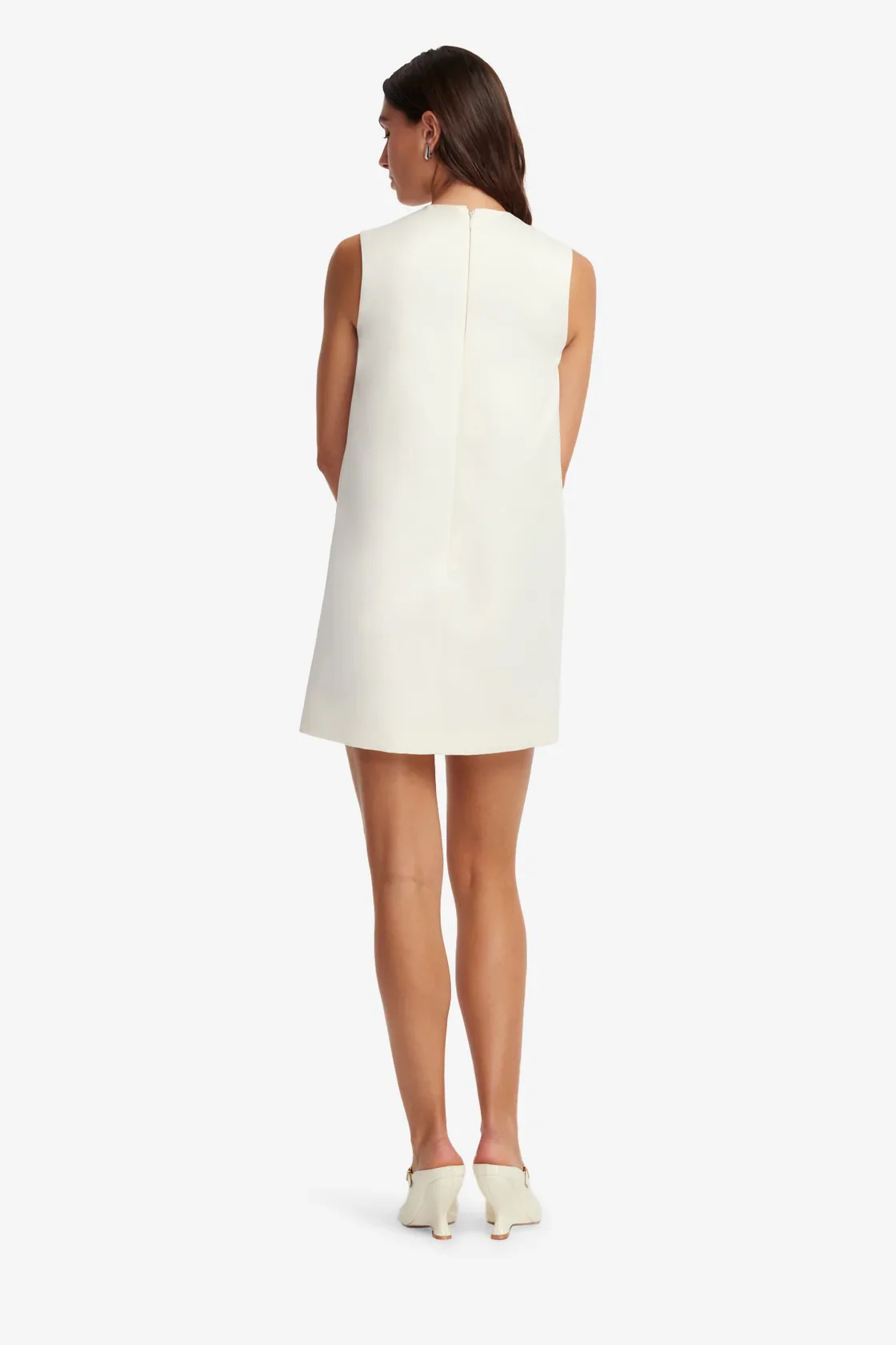 Leo Lin Yvonne Appliqué Floral Mini Dress - Vine Print in Snow - Image 5