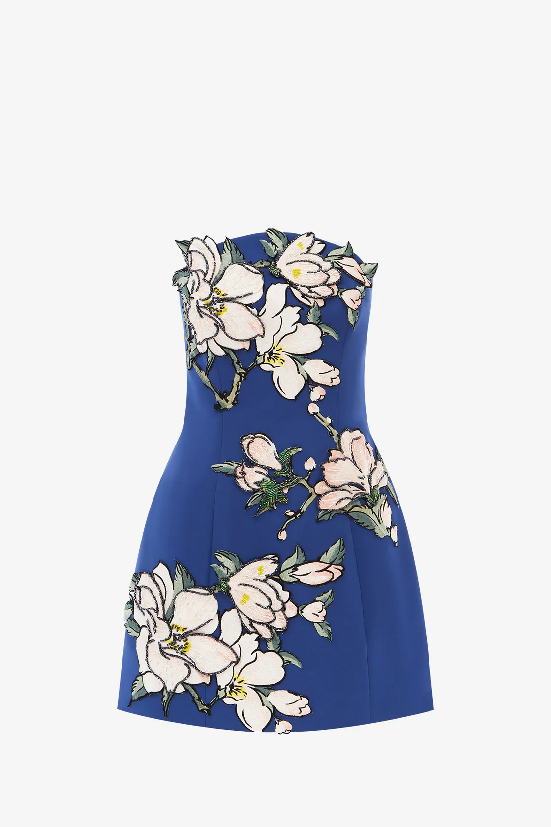 Leo Lin Zaria Appliqué Bustier Mini Dress - Midnight Blue - Image 6