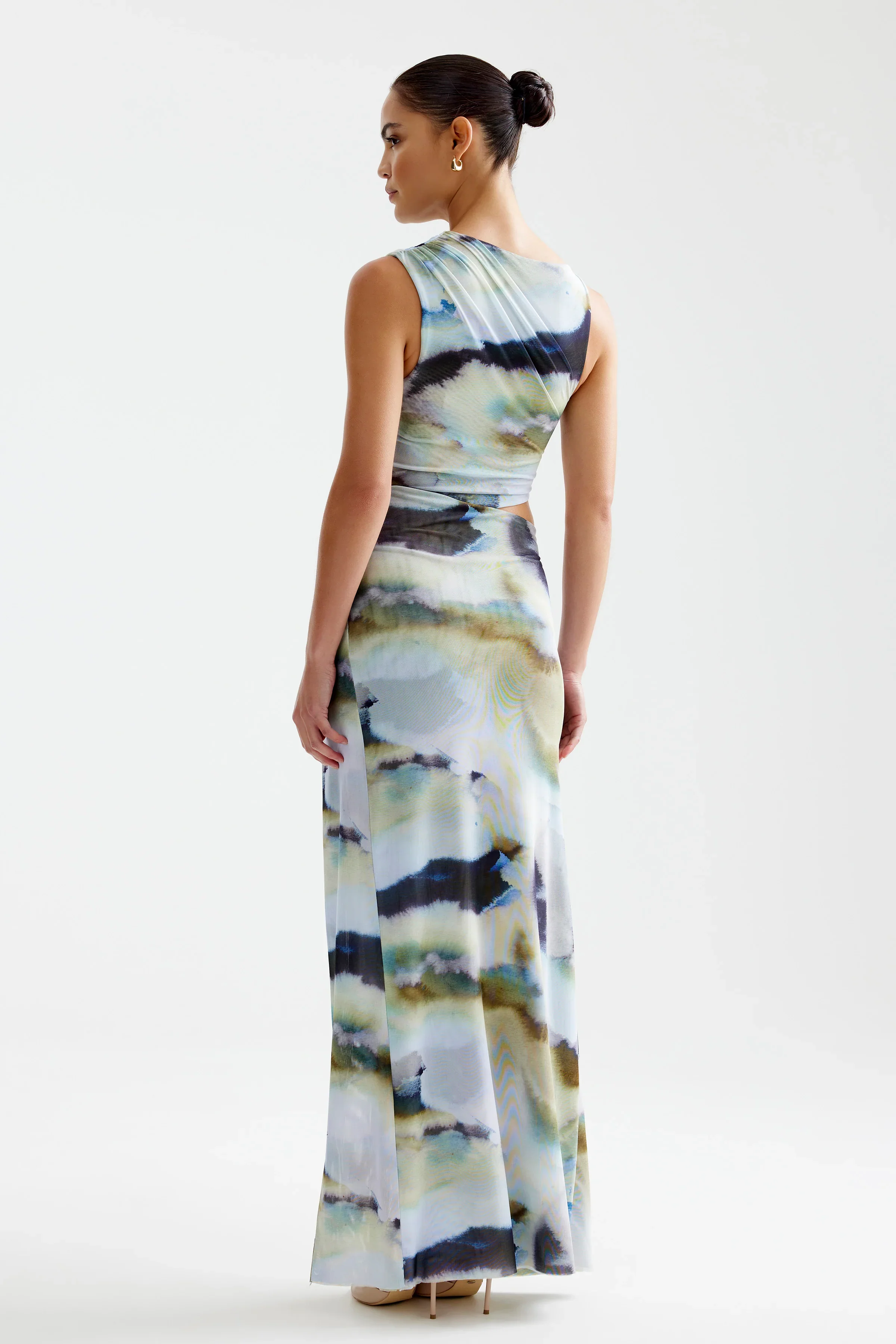 Lexi Fiora Dress - Blue Mineral Print - Image 3