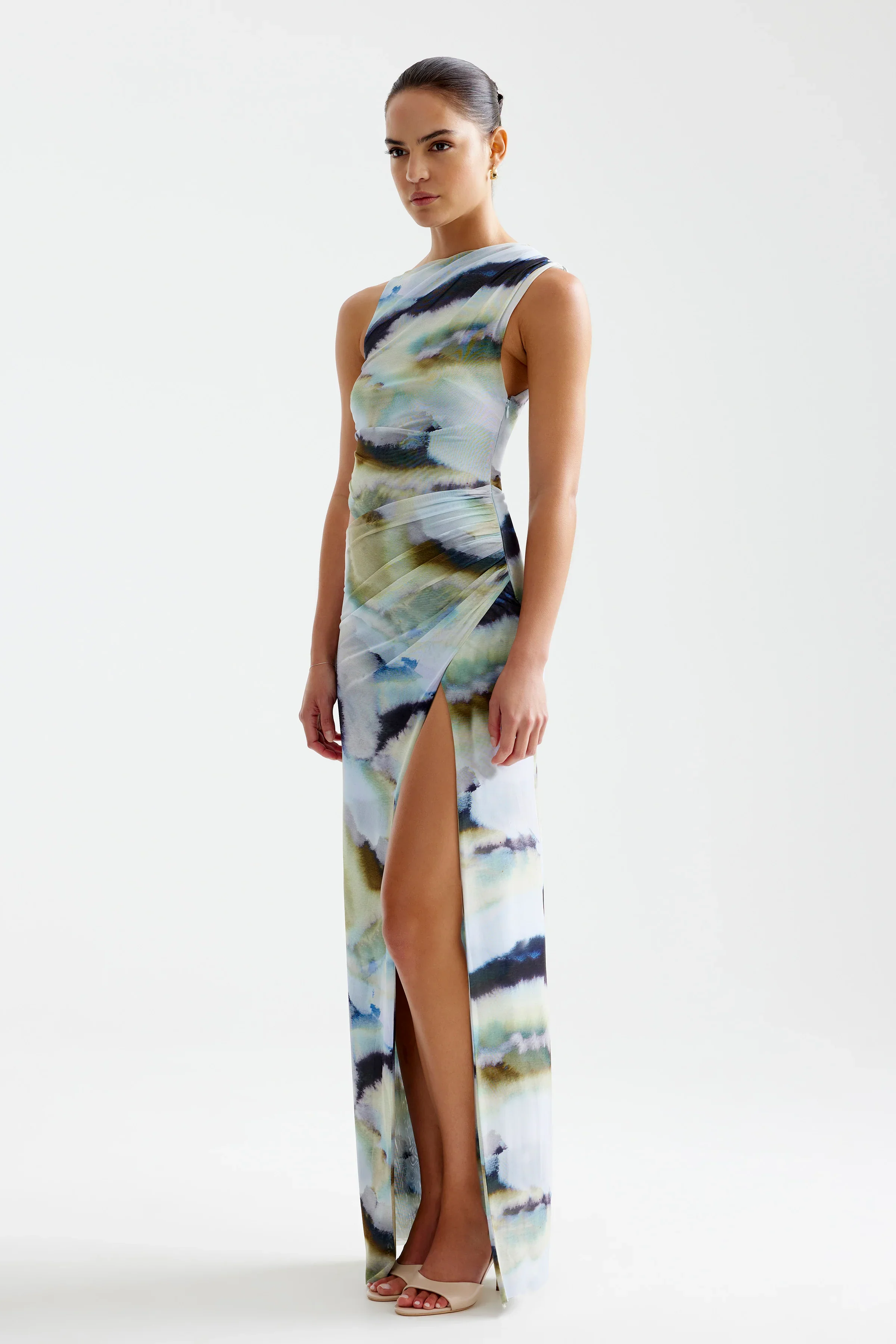 Lexi Fiora Dress - Blue Mineral Print - Image 4