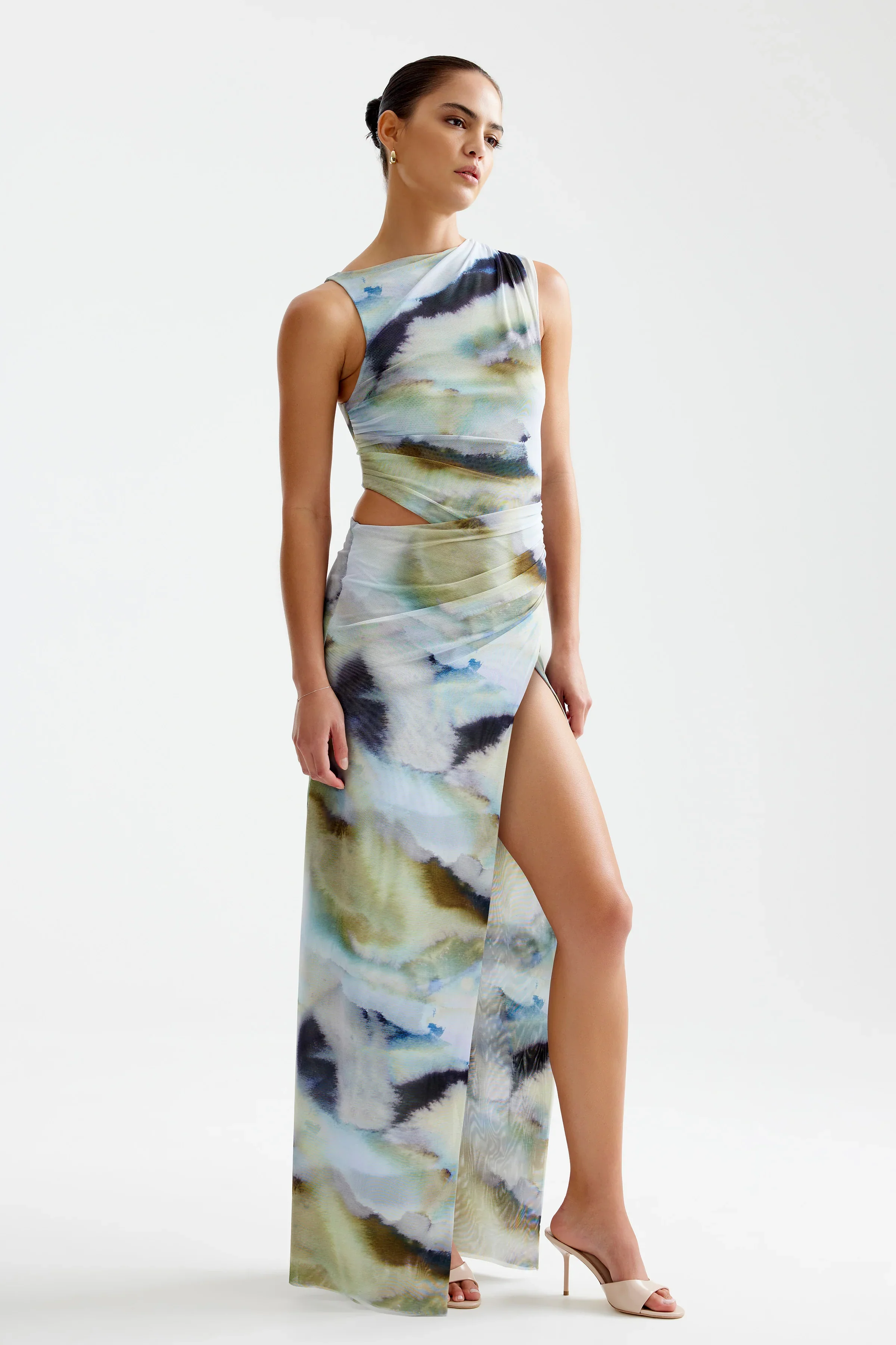 Lexi Fiora Dress - Blue Mineral Print - Image 5