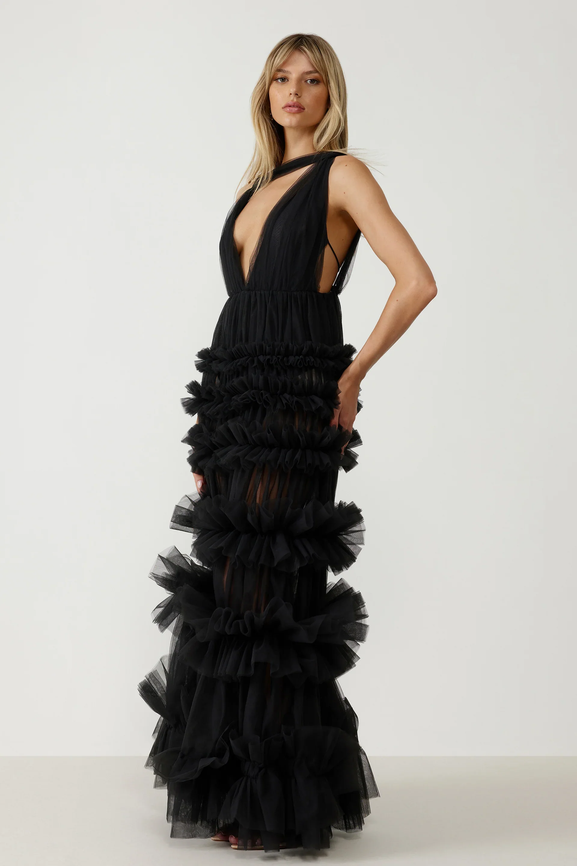 Lexi Mariella Dress - Charcoal - Image 2