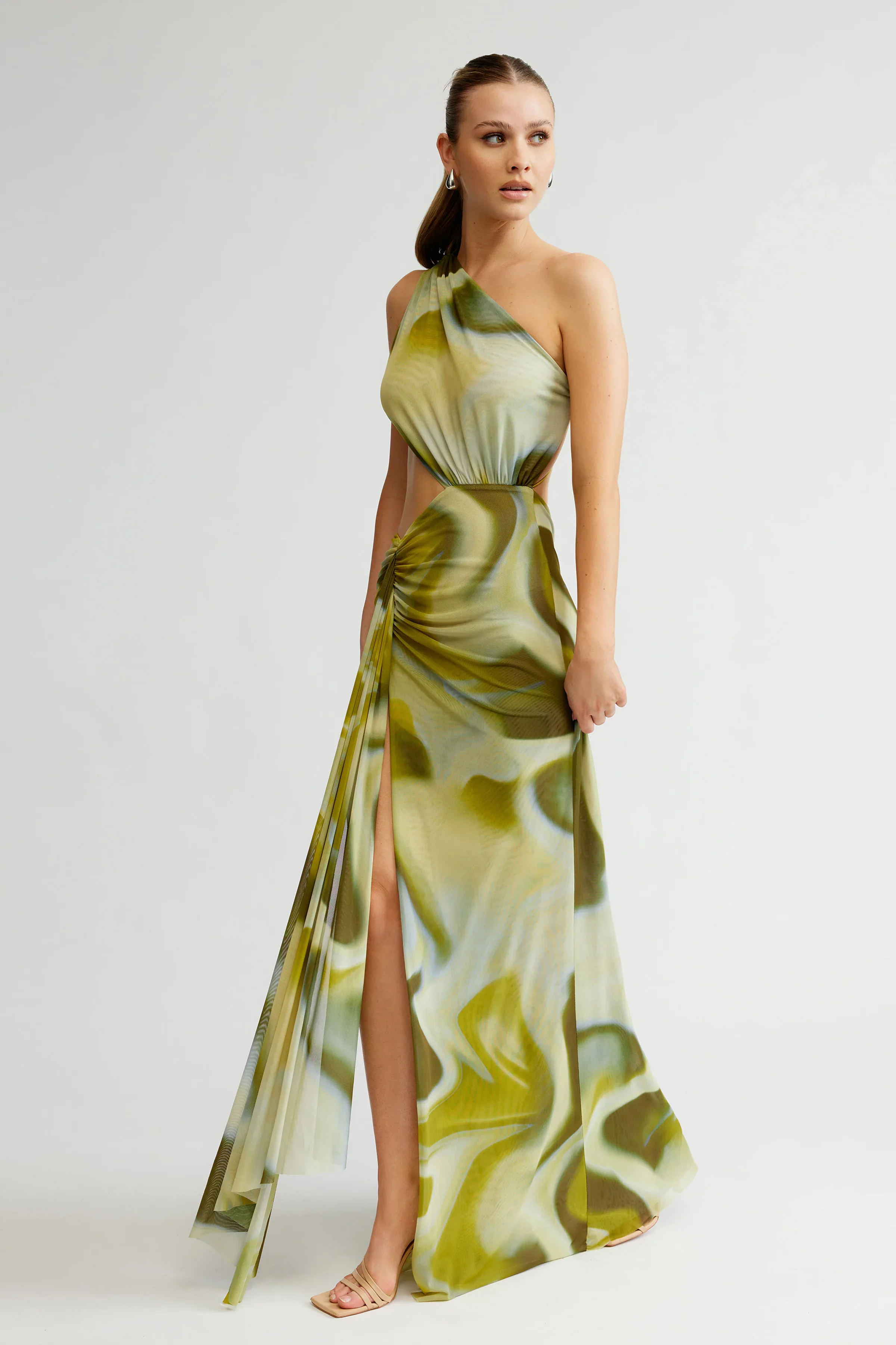 Lexi Zaniah Dress - Sage Liquify Print - Image 6