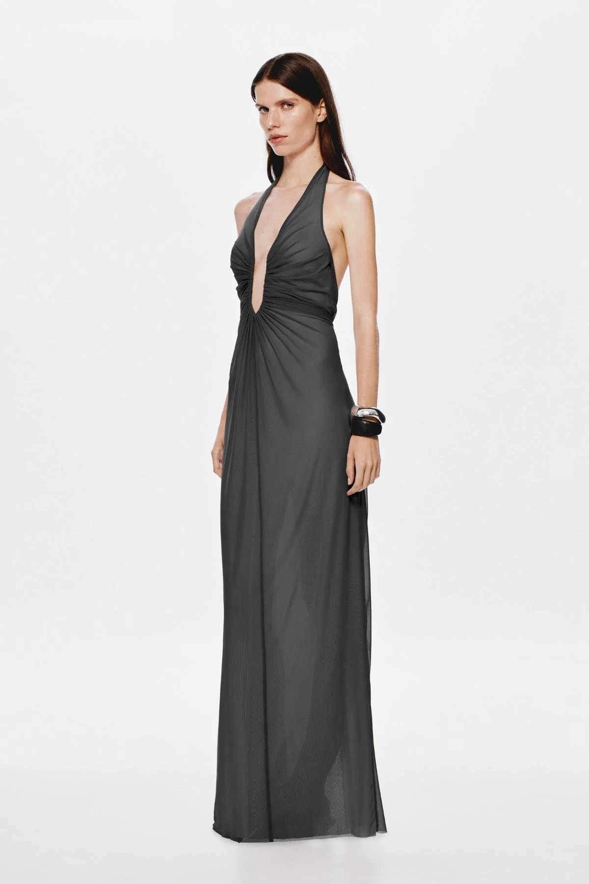 Misha Chroma Two Tone Dress - Grey - Image 3