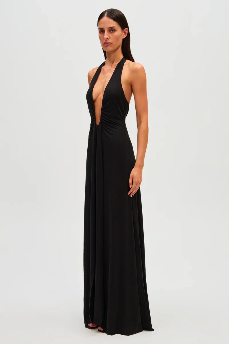 Misha Jennifer Cupro Maxi Dress - Black - Image 2
