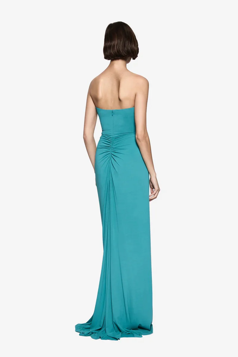 Misha Florence Jersey Dress - Teal Blue - Image 3