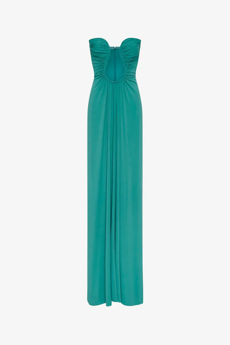 Misha Florence Jersey Dress - Teal Blue - Image 4
