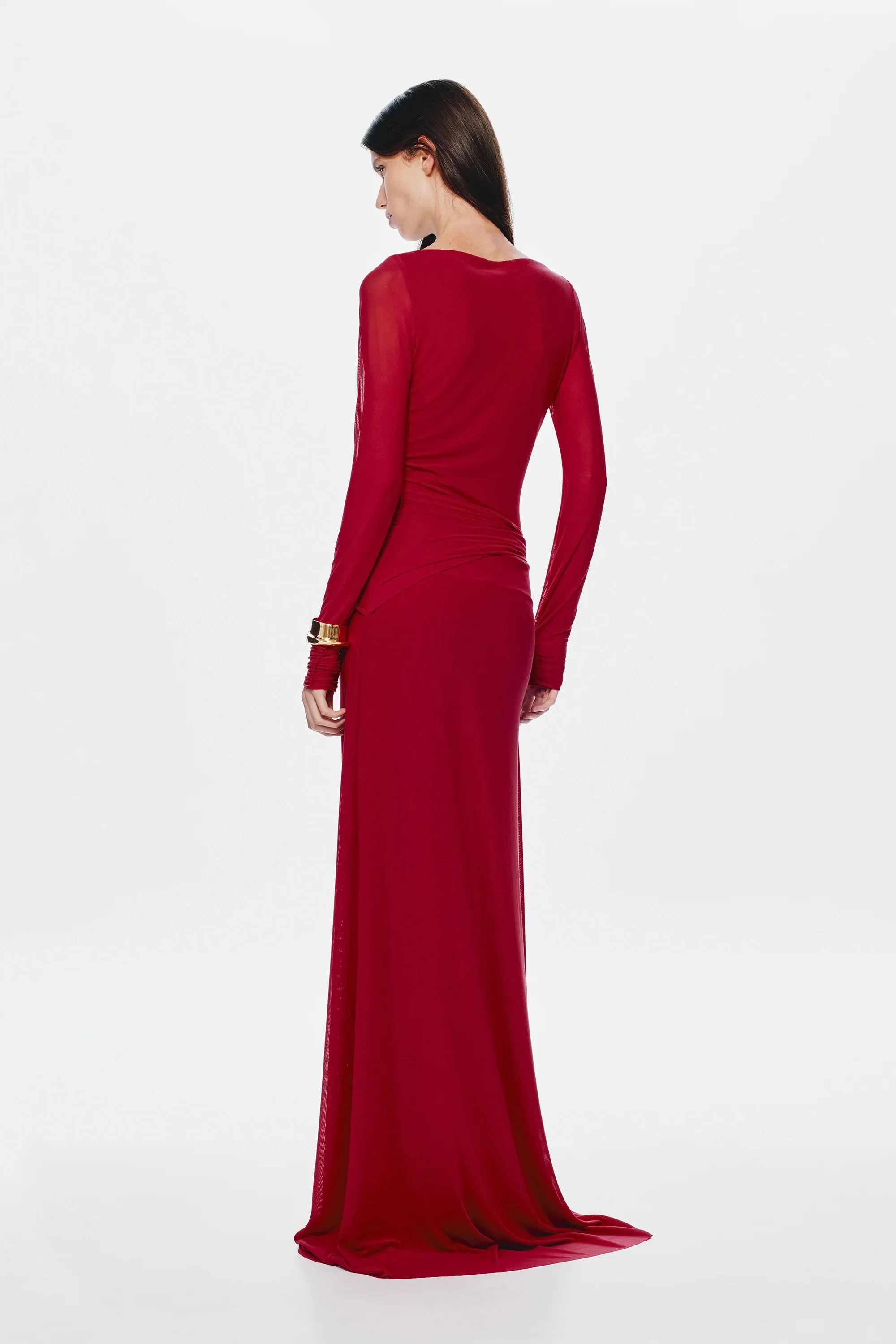 Misha Irina Long Sleeve Dress - Cherry - Image 3