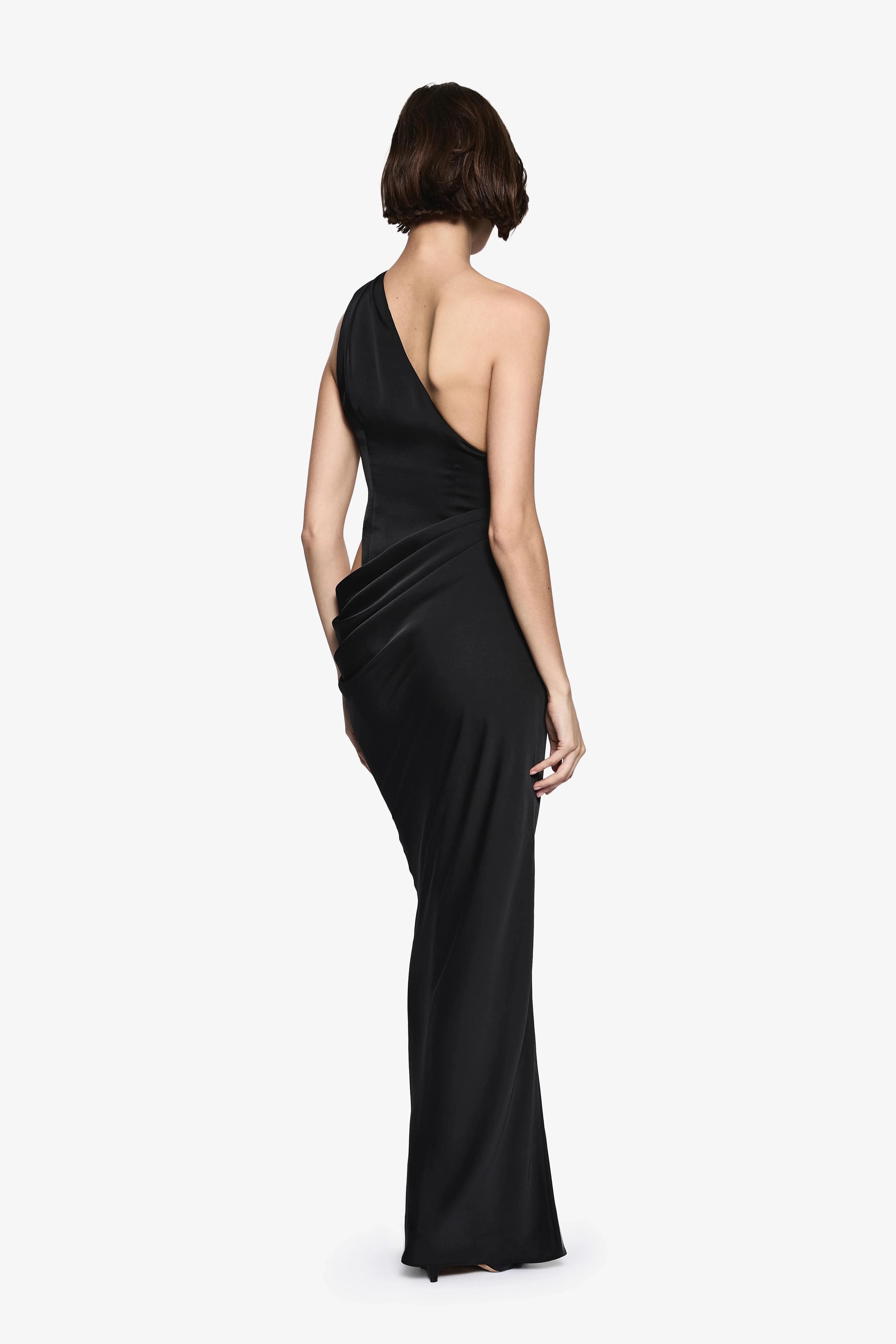 Misha Isadora Satin Dress - Black - Image 3