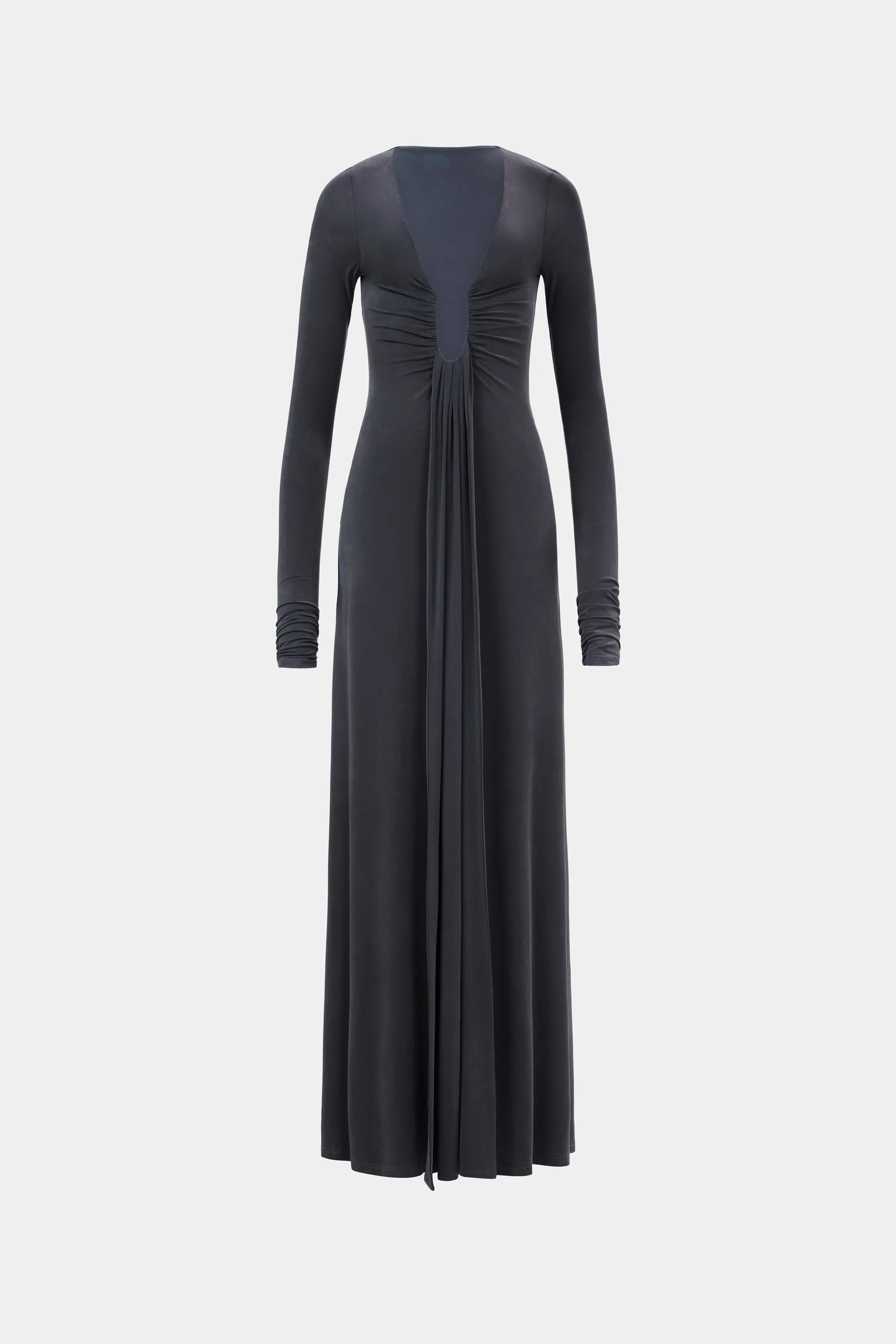 Misha Jennifer Cupro Long Sleeve Maxi Dress - Vulcan Grey - Image 5