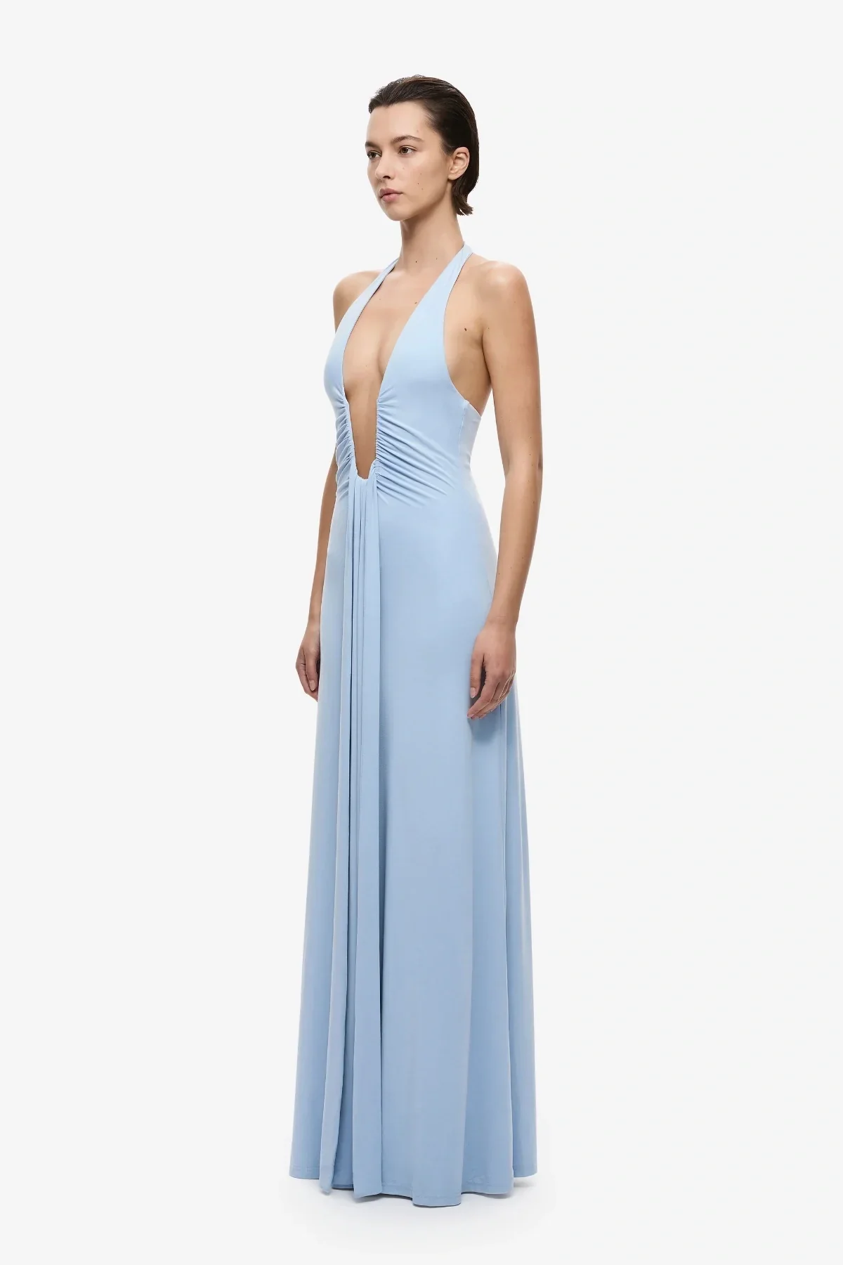 Misha Jennifer Cupro Maxi Dress - Cornflower Blue - Image 2