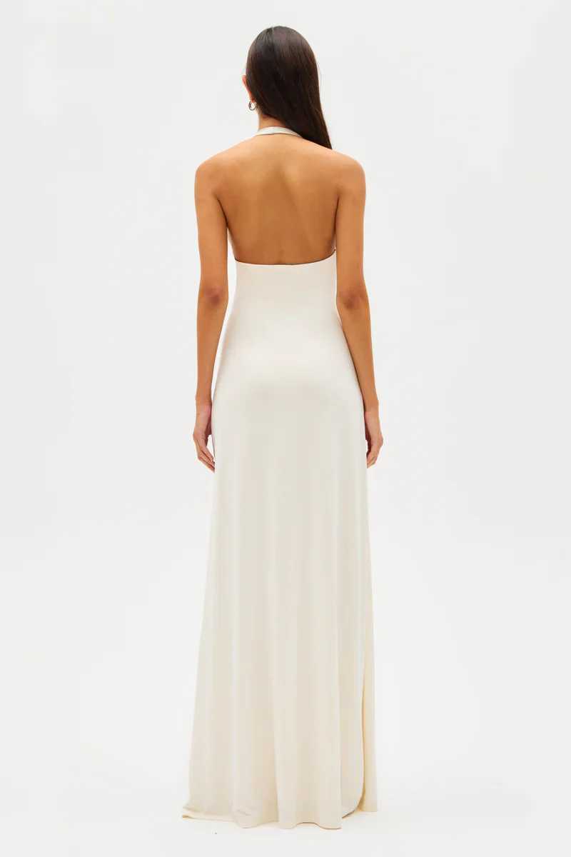 Misha Jennifer Cupro Maxi Dress - Ivory - Image 3