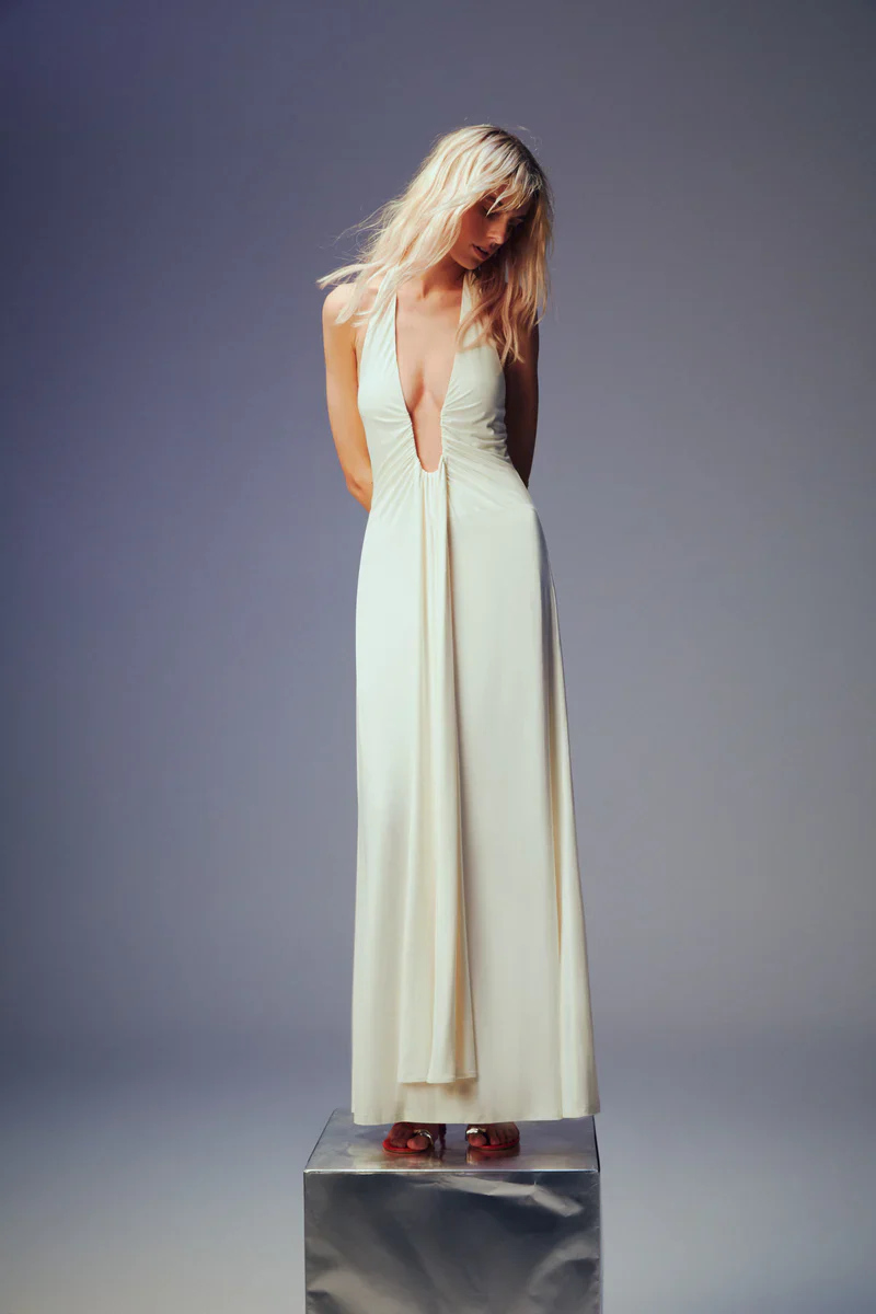 Misha Jennifer Cupro Maxi Dress - Ivory - Image 6