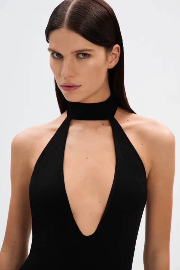 Misha Maybel Jersey Gown - Black - Image 3