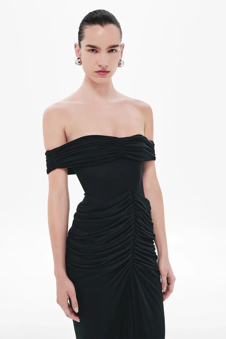 Misha Polaris Cupro Dress - Black - Image 4