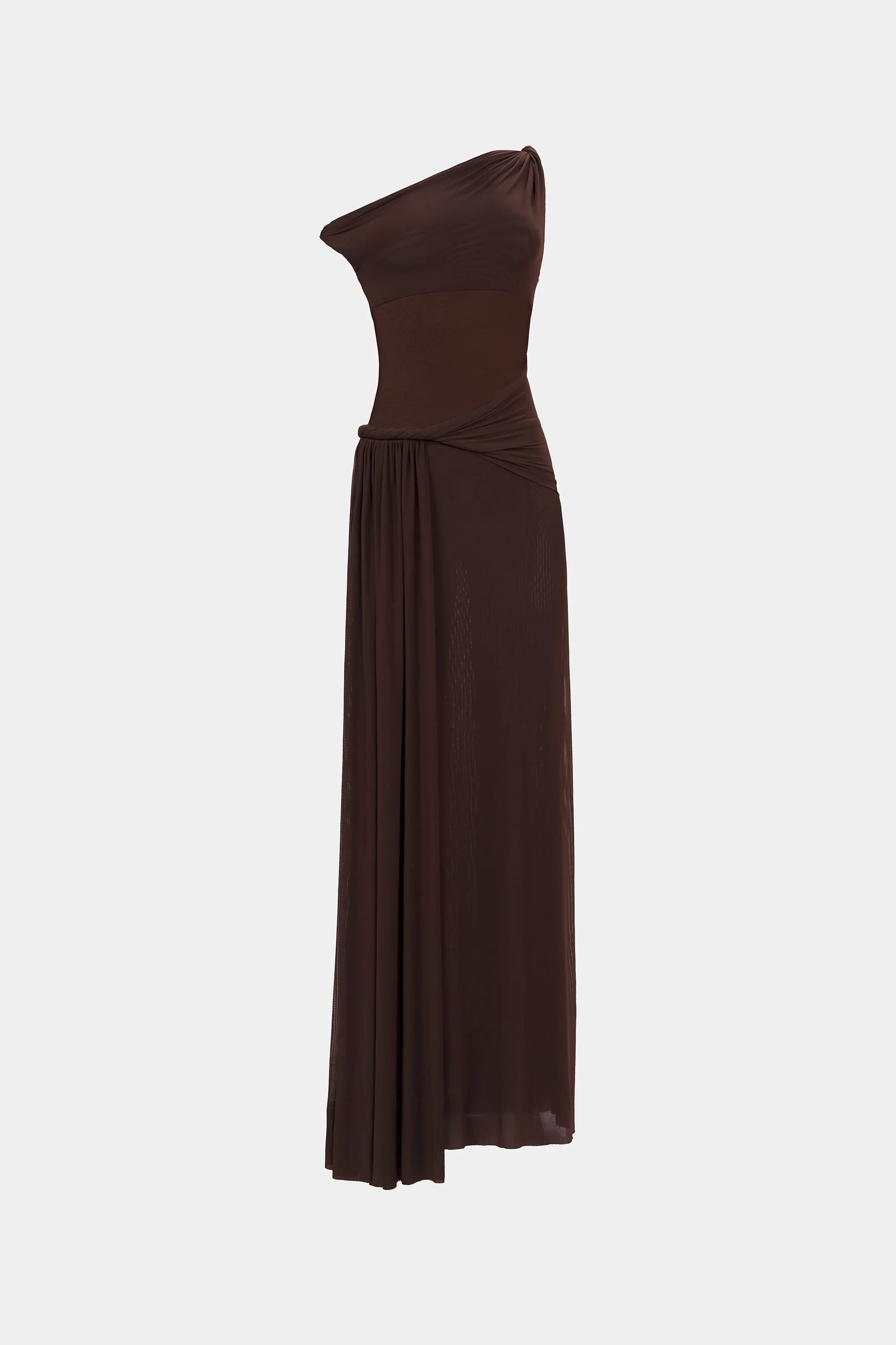 Misha Sisal Mesh Maxi Dress - Espresso - Image 6
