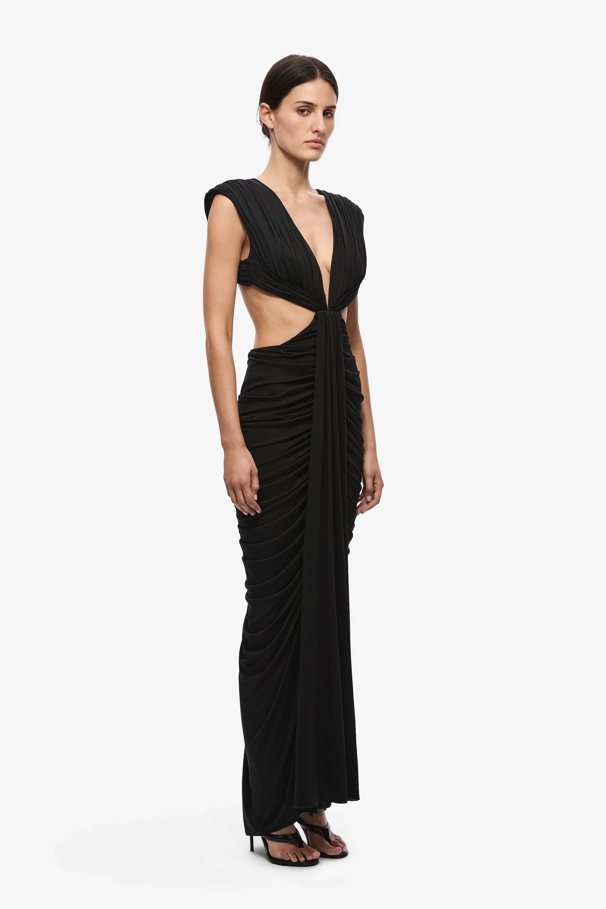 Misha Solacia Cupro Dress - Black - Image 2
